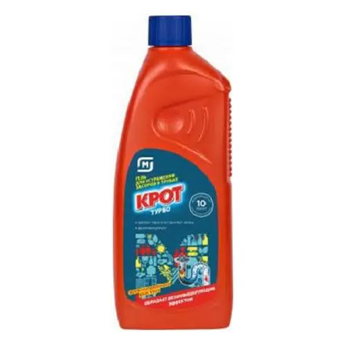 Гель для устранения засоров KROT TURBO, 1л
