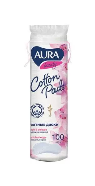 Ватные диски, Aura 100 шт