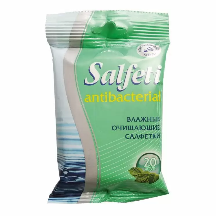 Влажные салфетки Salfeti - Антибактериальные, 20 шт.