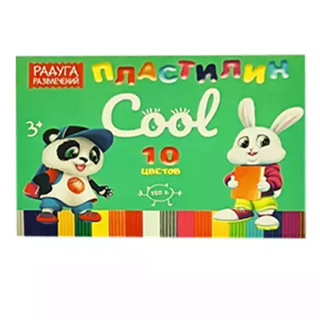 Пластилин классический Мегапласт "Cool" 10цв. 150гр. Со стеком