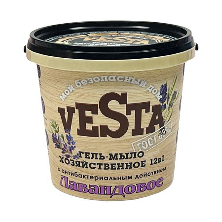 Мыло-гель Vesta Хозяйственное 12в1 1000г. Лавандовое