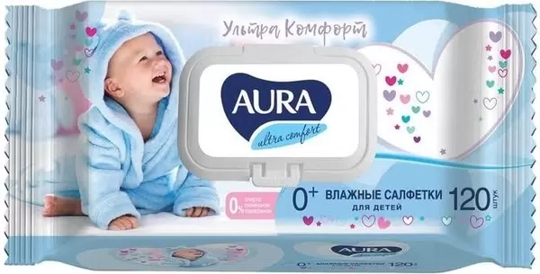 Салфетки влажные 120шт. "Ultra comfort" Angel Vitamin E