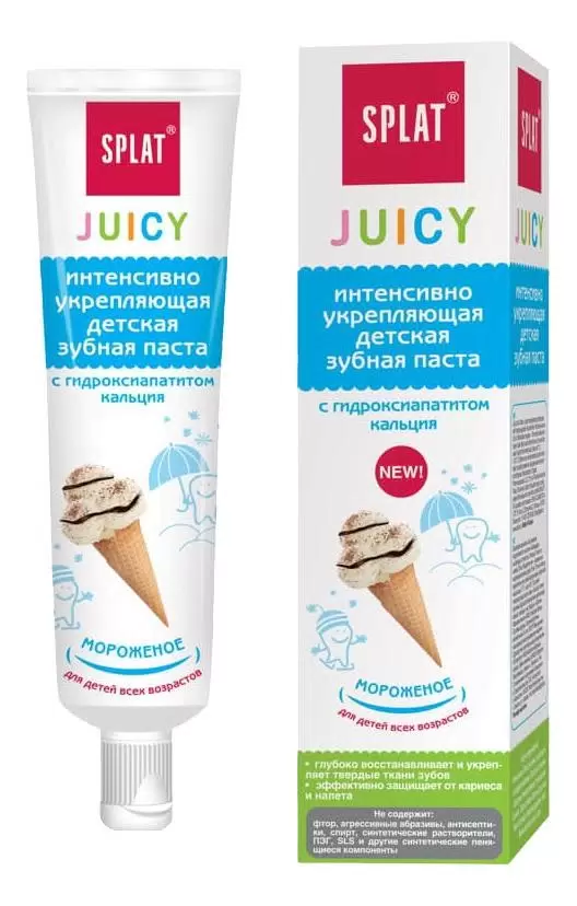 Зубная паста детская Splat Juicy Мороженое (35 мл)