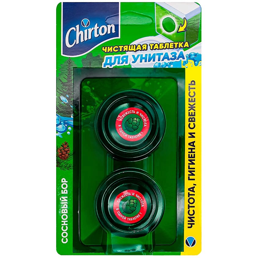 Чистящая таблетка д/унитаза CHIRTON Сосновый Бор 2*50 г