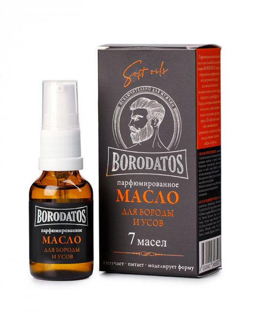 Парфюмированное масло для бороды и усов BORODATOS, 25 мл