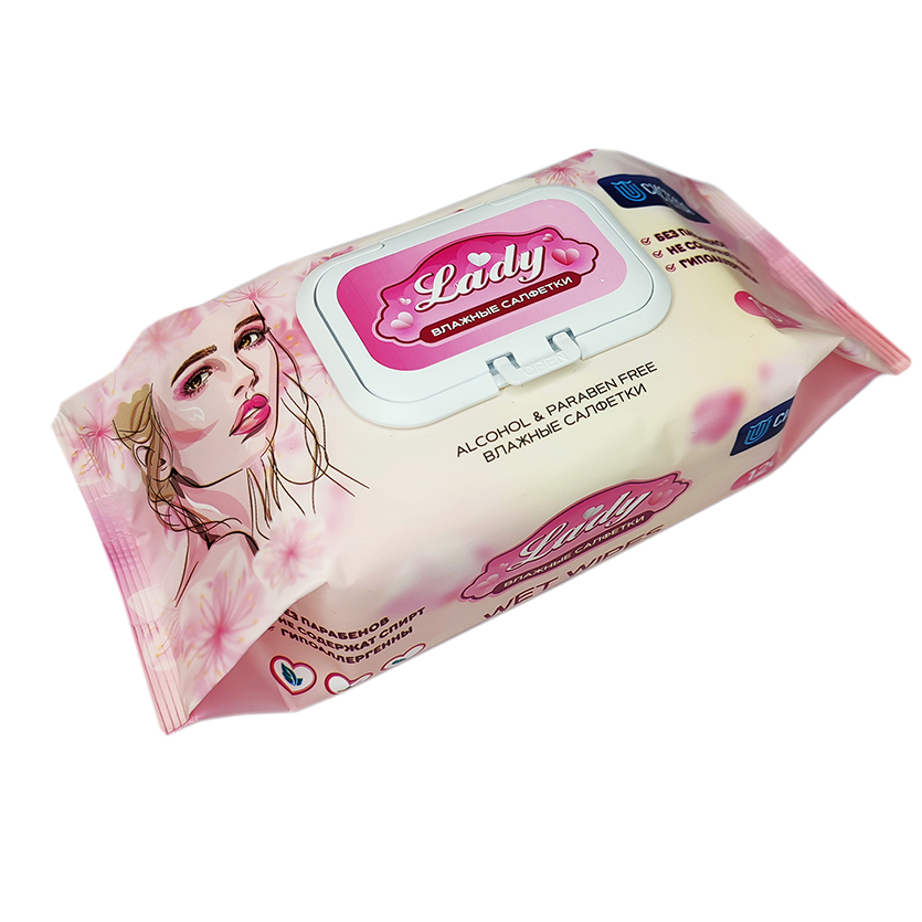 Салфетки влажные Система Lady, 120шт
