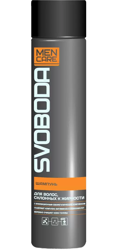 Шампунь для волос склонных к жирности во флаконе SVOBODA MEN CARE 300 мл