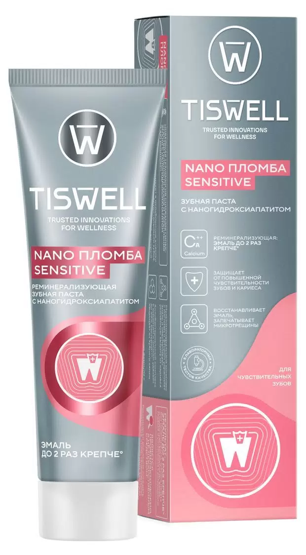 Зубная паста для чувствительных зубов реминерализующая Tiswell
