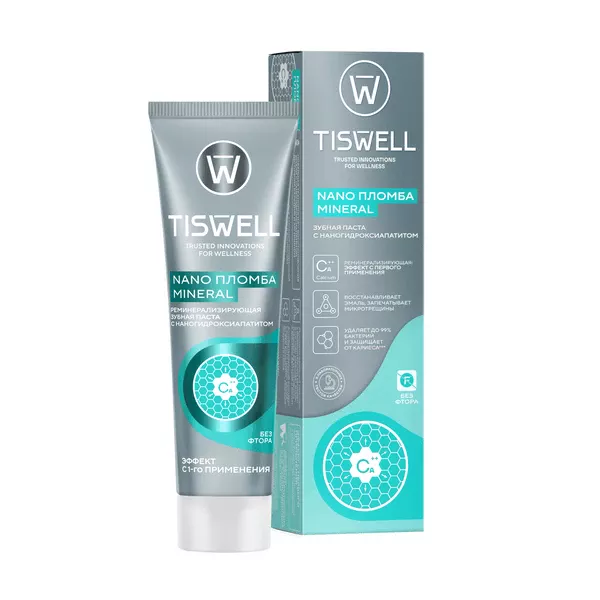 Зубная паста с наногидроксапатитом реминерализующая Tiswell