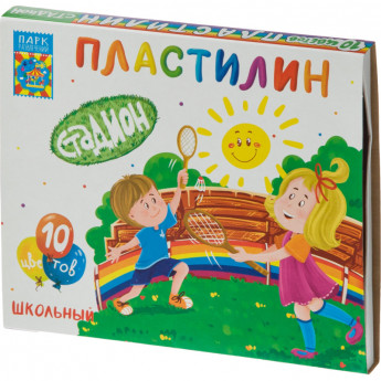 Пластилин классический Мегапласт "Стадион" 10цв. 150гр. Со стеком