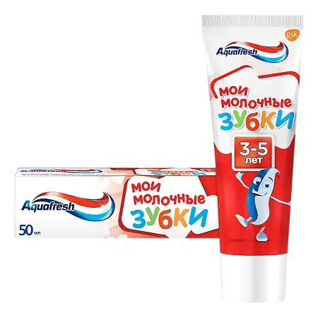 Зубная паста детская Aquafresh Мои молочные зубки от 3 до 5 лет (50 мл)