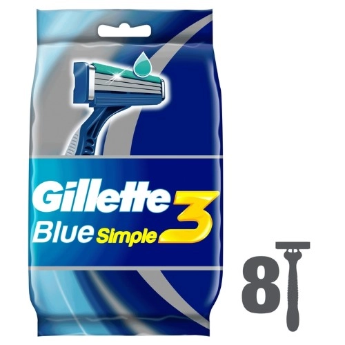 Бритва одноразовая 3 лезвия для мужчин "Gillette" Blue 3
