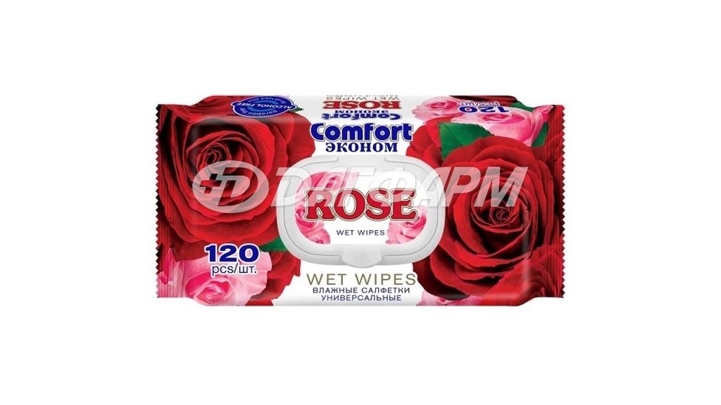 Влажные салфетки Rose 120шт.