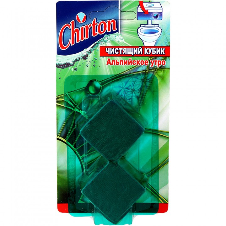 Чистящий кубик для унитаза Chirton  "Альпийское утро", 2х50 гр, 2 штуки