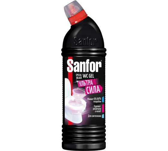 Средство для уборки Sanfor WC Gel Special Black (750 мл)