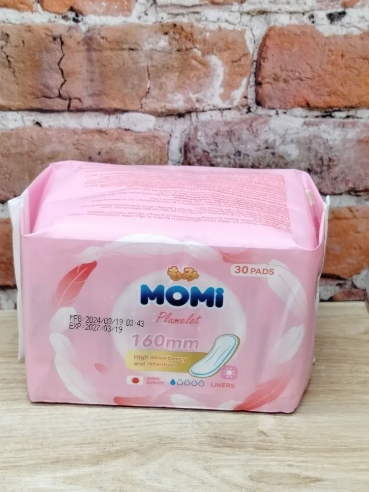 Прокладки ежедневные Momi Liners Ультратонкие 160 мм (30 шт)