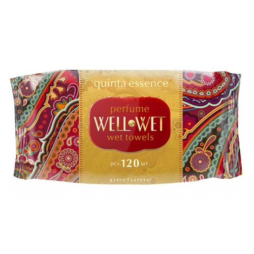 Салфетки влажные W&W Exellescent 120 шт пласт. клапан (красные)