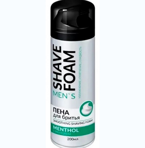 Пена для бритья SHAVE Foam Mentol 200мл