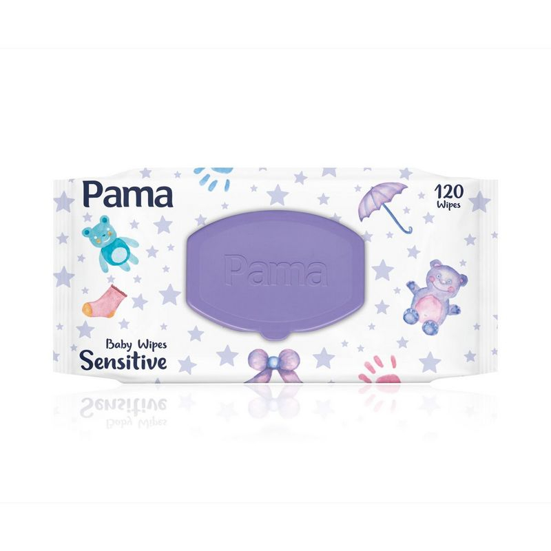Влажные салфетки детские sensitive PAMA, 120шт