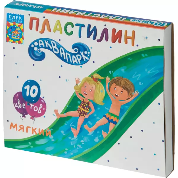 Пластилин восковой "Аквапарк" 10цв. 150гр. Со стеком