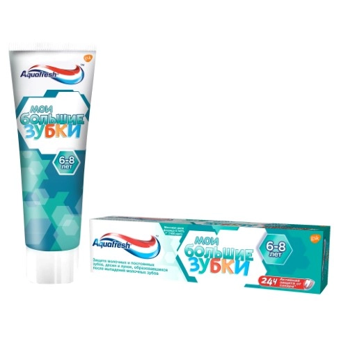 Зубная паста детская Aquafresh Мои большие зубки от 6 до 8 лет (50 мл)