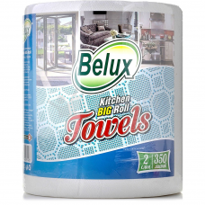 Бумажные полотенца "Belux" Big Roll, 1 рулон, 2 слоя, белые 350 слоев