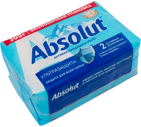 Мыло туалетное твердое ABSOLUT ABS 4*75 гр. Ультразащита