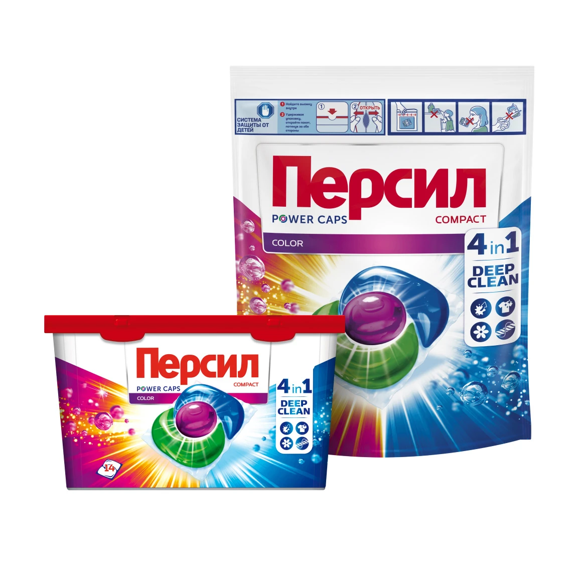 Капсулы для стирки "Color" для цветного белья (100шт)