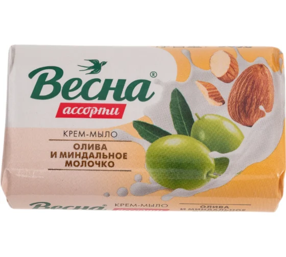 Крем-мыло жидкое Весна Ассорти олива и миндальное молочко (280 г)