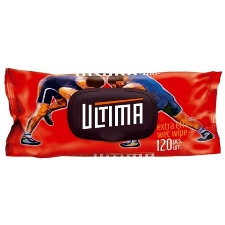 Салфетки влажные 120шт " Ultima " Спорт красный, клапан крышка