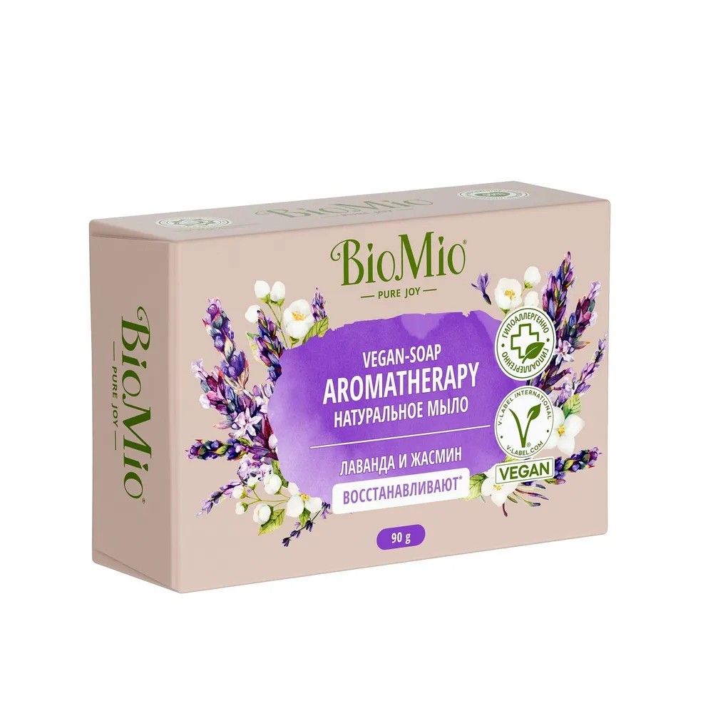 Мыло туалетное BioMio Bio-Soap Жасмин и эфирное масло Лаванды (90 г)