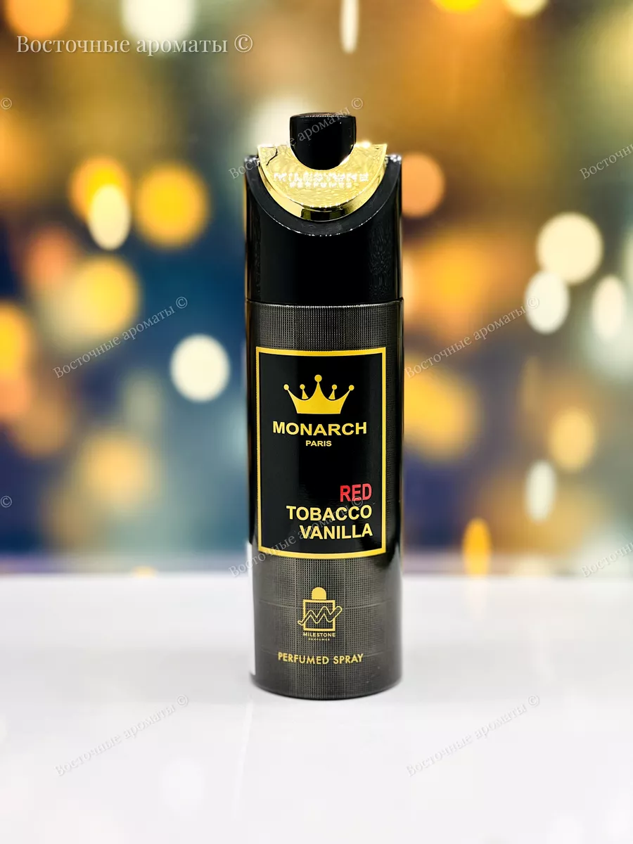Дезодорант Milestone Monarch Red Tobacco Vanilla unisex, 200 мл