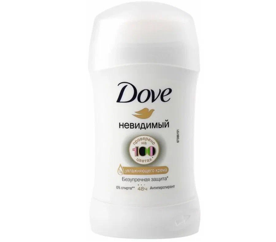 Дезодорант-антиперспирант стик Dove Invisible Dry Невидимый. Безупречная защита (40 мл)