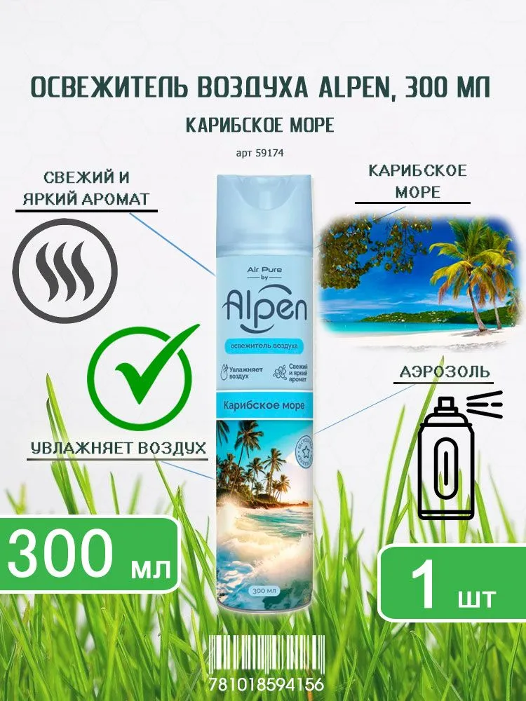 Освежитель воздуха ALPEN 300мл. Карибское море
