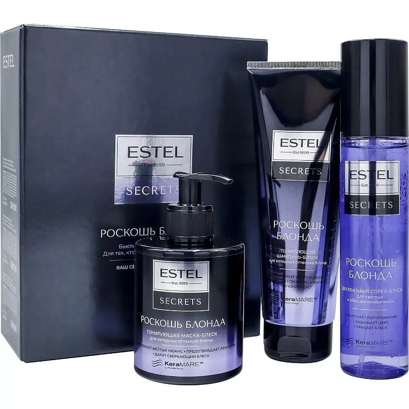 Шампунь Estel Secrets тонирующий, Роскошь блонда, для светлых и обесвеченных волос, 250 мл