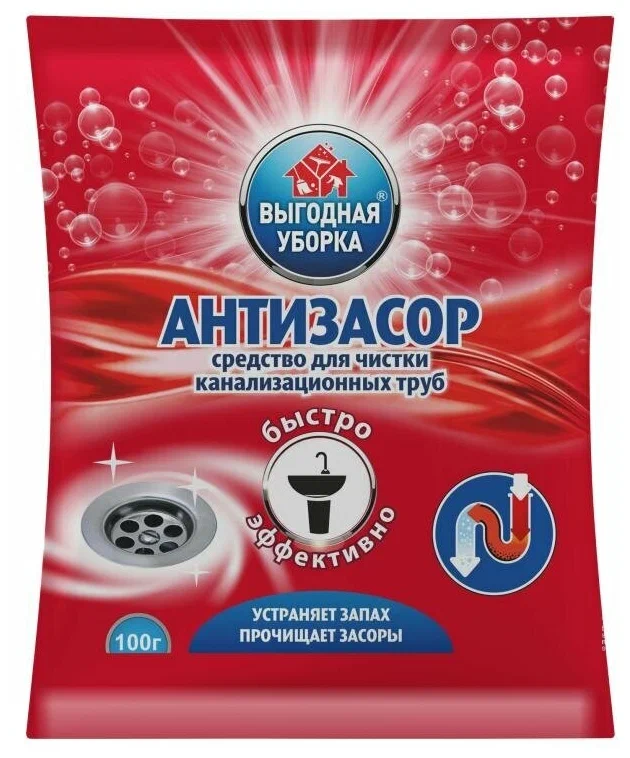 Средство для чистки канализационных труб Буровой 100г.