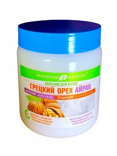 Бальзам для волос Exclusive Cosmetic Грецкий орех и Айран 500 г 3шт