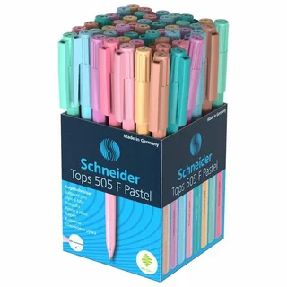 Ручка шариковая Schneider "Tops 505 F Pastel" синяя, 0,8мм, корпус пастель ассорти
