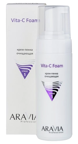 Крем-пенка для лица очищающая Aravia Professional Vita-C Foaming 160 мл