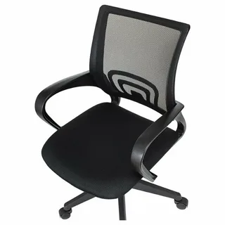 Кресло оператора Helmi HL-M95 R (695) "Airy", спинка сетка черная/сиденье ткань TW черная, пиастра