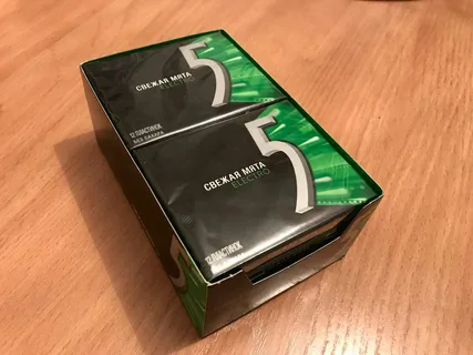 Жевательная резинка Wrigley's 5 Electro "Свежая мята" без сахара 10 пачек по 312 г
