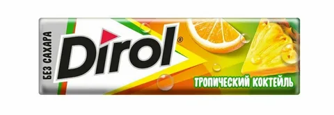 Жевательная резинка Dirol. Тропический коктейль