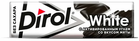 Жевательная резинка Dirol. С активированным углем