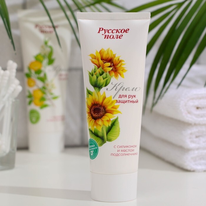 Крем защитный для рук с силиконом и маслом подсолнечника Фратти Русское поле 75 мл