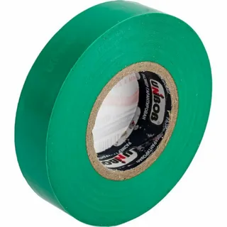 Изолента ПВХ UNIBOB 15 мм х 20 м зеленая морозостойкая огнестойкая водостойкая