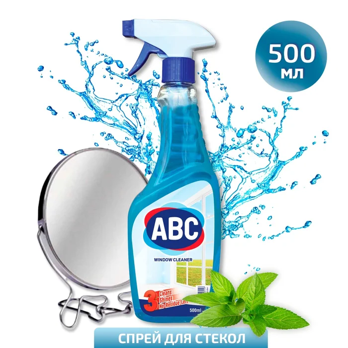 Средство для стекол и зеркал ABC Стеклоочиститель Свежесть (500 мл)