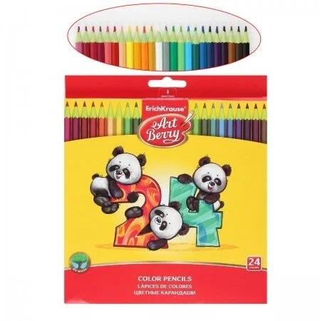 Карандаши цветные пластиковые 24цв. ЕК 47347