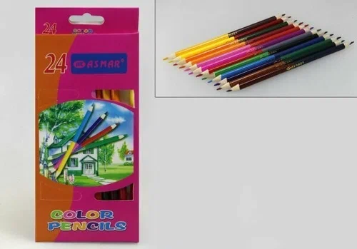 Набор цветных карандашей 24цв. Asmar AR-9409-24