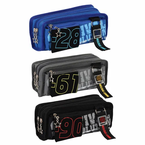 Пенал тканевый на молнии 1 отделения 2 кармана 5854