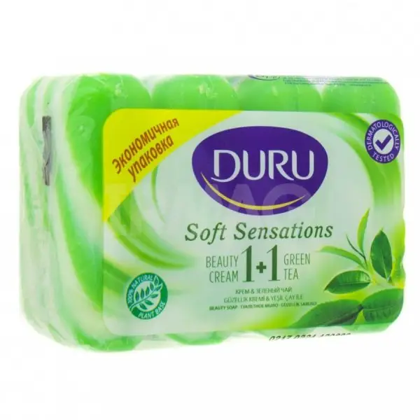Мыло туалетное Duru 90 г х 4 шт. Soft Sens Зеленый чай